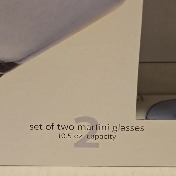 NWT Blue Tuscana Martini Glass Set - Picture 5 of 16